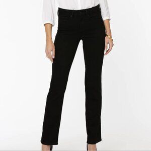 NYDJ Marilyn Straight Jean, Black, Size 6